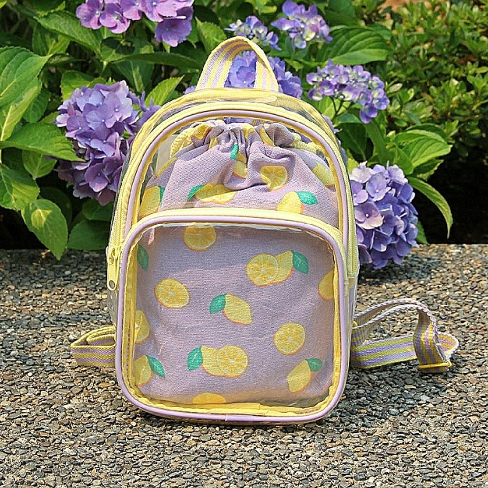 Sun Squad Lemon Clear Mini Backpack